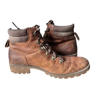 Timberland Shoes‎ Boots Women's 9.5 Ellendale Mid Full Grain Hiker Lace-Up Brown